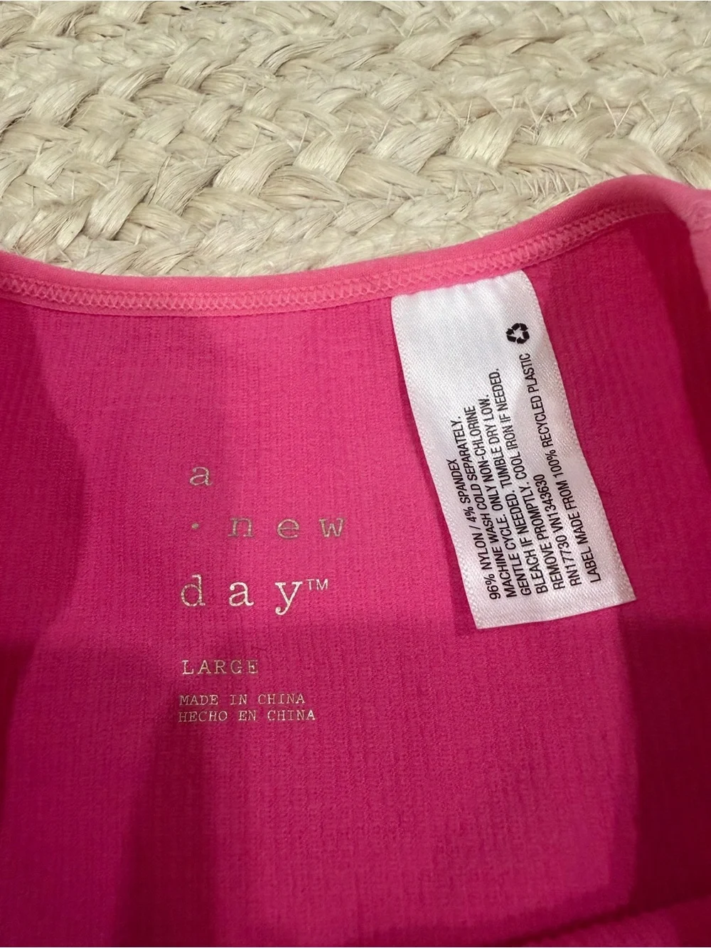 Target Bright Pink Ribbed Girls' Tank Top - Picture 3 of 3